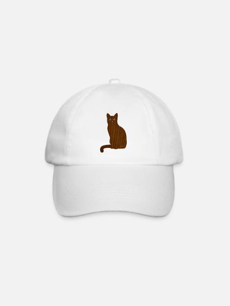 Katze Meow - Baseballkappe - Weiß/Weiß