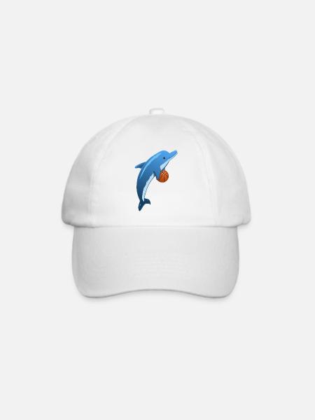 Basketball-Sport-Delphin Delphin - Baseballkappe - Weiß/Weiß