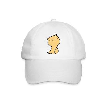 orange katze - Baseballkappe - Weiß/Weiß - Vorne