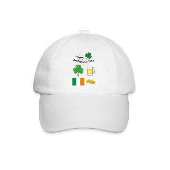 Einen schönen St. Patrick Tag. Festliches Design - Baseballkappe - Weiß/Weiß - Vorne
