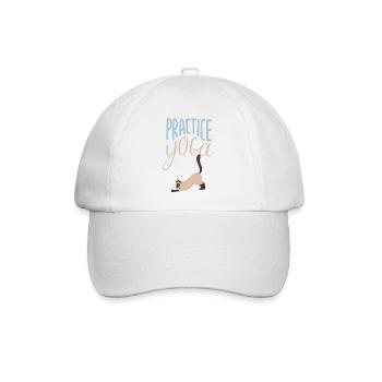 Yoga praktizieren - Chat - Baseballkappe - Weiß/Weiß - Vorne