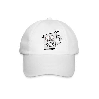 Kaffee Junkie - Baseballkappe - Weiß/Weiß - Vorne