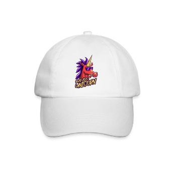 Bad ass unicorn - Baseballkappe - Weiß/Weiß - Vorne