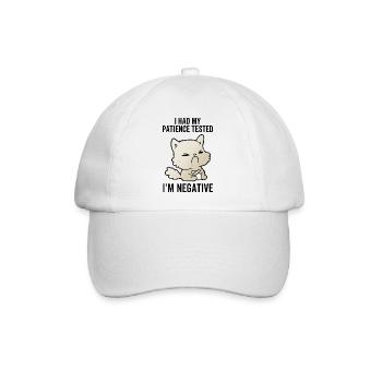 Ich hatte meine Geduld getestet Ich bin negativ - Baseballkappe - Weiß/Weiß - Vorne