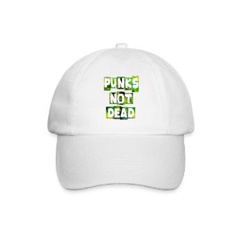 PUNKS NOT DEAD Punk Punks rocker ska punk - Baseballkappe - Weiß/Weiß - Vorne