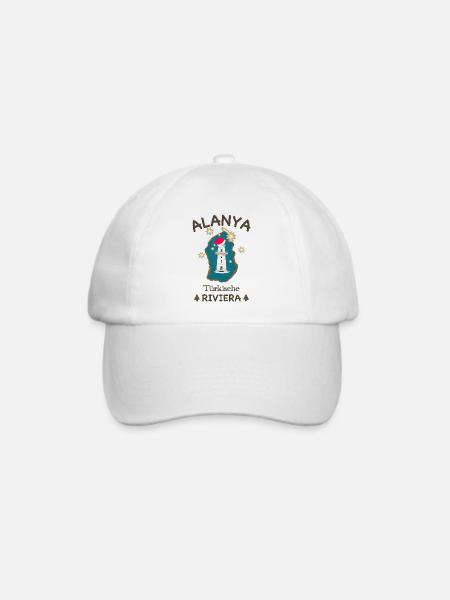Weihnachten, Türkei Alanya, Leuchtturm - Baseballkappe - Weiß/Weiß