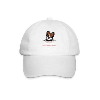 Ohne Papillon ist alles doof - Baseballkappe - Weiß/Weiß - Vorne
