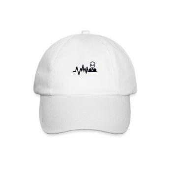cook heartbeat - Baseballkappe - Weiß/Weiß - Vorne