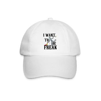 Ich will Freak sein - Baseballkappe - Weiß/Weiß - Vorne