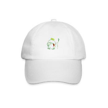 Erschöpfter Frosch - Rana Fatigatus - Baseballkappe - Weiß/Weiß - Vorne
