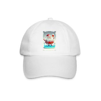 Gelee-Weihnachtsmann - Baseballkappe - Weiß/Weiß - Vorne