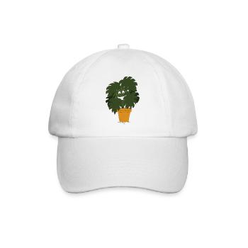 Monstera - Baseballkappe - Weiß/Weiß - Vorne