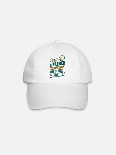 Leben auf dem Court (Tennis) - Baseballkappe - Weiß/Weiß