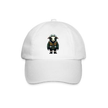 Wooligan ein Hooligan-Schaf - Baseballkappe - Weiß/Weiß - Vorne