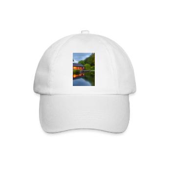Charmante Hütte am See - Baseballkappe - Weiß/Weiß - Vorne
