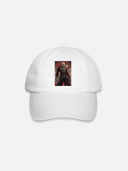 Totenkopf Mann - Baseballkappe - Weiß/Weiß