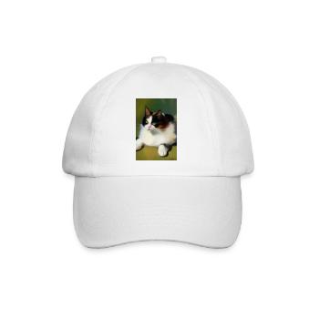 Katzen Bild - Baseballkappe - Weiß/Weiß - Vorne