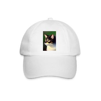 Katzen Bild - Baseballkappe - Weiß/Weiß - Vorne