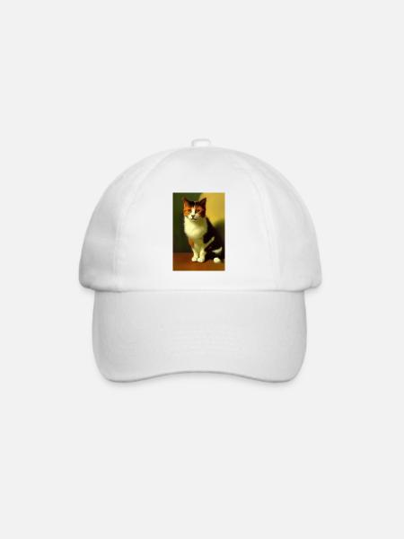 Katzen Bild - Baseballkappe - Weiß/Weiß