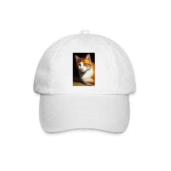 Katzen Bild - Baseballkappe - Weiß/Weiß - Vorne