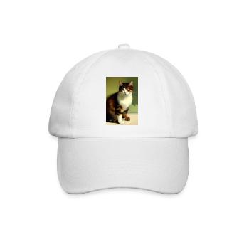 Katzen Bild - Baseballkappe - Weiß/Weiß - Vorne