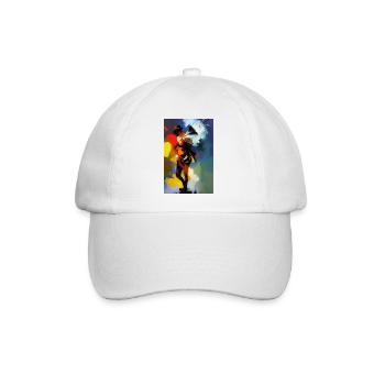 Abstrakte Kunst - Baseballkappe - Weiß/Weiß - Vorne