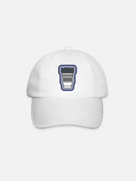 Kameraobjektiv - Baseballkappe - Weiß/Weiß