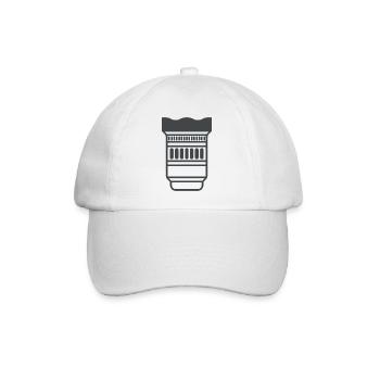 Kameraobjektiv - Baseballkappe - Weiß/Weiß - Vorne