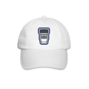 Kameraobjektiv - Baseballkappe - Weiß/Weiß - Vorne