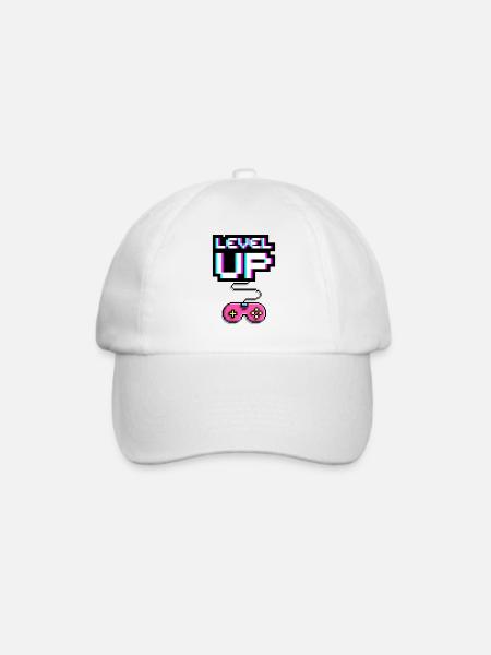 Level Up - Baseballkappe - Weiß/Weiß