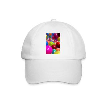 Bunte Bälle - Baseballkappe - Weiß/Weiß - Vorne