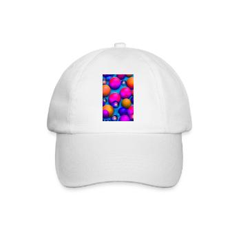 Bunte Blasen - Baseballkappe - Weiß/Weiß - Vorne