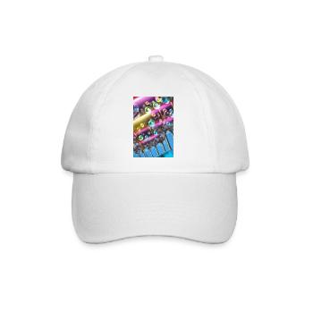 Bunte Seifenblasen - Baseballkappe - Weiß/Weiß - Vorne