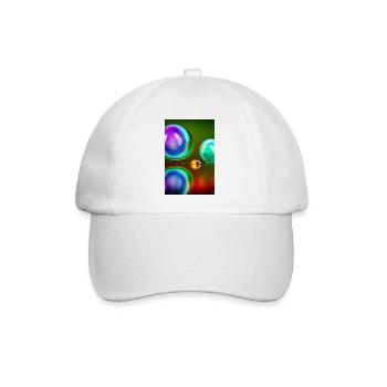 Bunte Blasen - Baseballkappe - Weiß/Weiß - Vorne