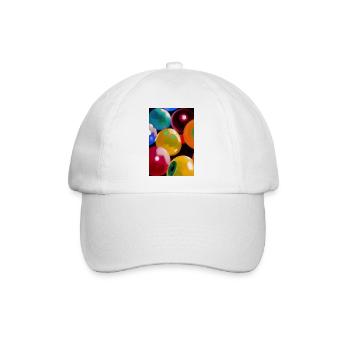Bunte Bälle Blasen - Baseballkappe - Weiß/Weiß - Vorne