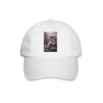 Baby Katze - Baseballkappe - Weiß/Weiß - Vorne