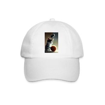 Baby Katze - Baseballkappe - Weiß/Weiß - Vorne