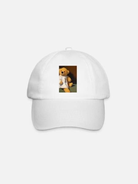 Teddybär - Baseballkappe - Weiß/Weiß