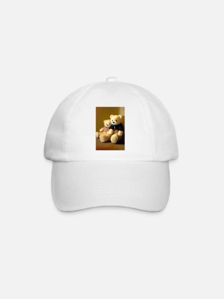 Teddybär - Baseballkappe - Weiß/Weiß