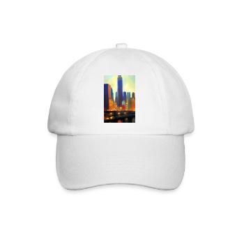 New York City Skyline - Baseballkappe - Weiß/Weiß - Vorne