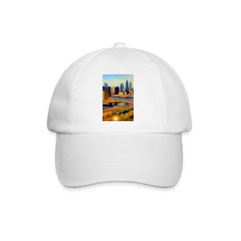 New York City Skyline - Baseballkappe - Weiß/Weiß - Vorne