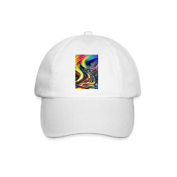 Abstrakte Kunst - Baseballkappe - Weiß/Weiß - Vorne