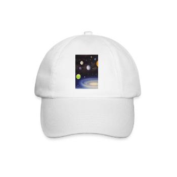 Weltall und Planeten - Baseballkappe - Weiß/Weiß - Vorne