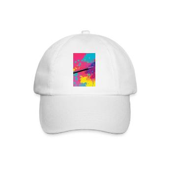 Abstrakte Kunst - Baseballkappe - Weiß/Weiß - Vorne
