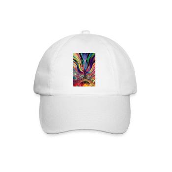 Abstrakte Kunst - Baseballkappe - Weiß/Weiß - Vorne