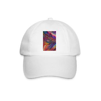 Abstrakte Kunst - Baseballkappe - Weiß/Weiß - Vorne
