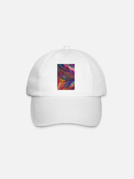 Abstrakte Kunst - Baseballkappe - Weiß/Weiß