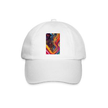 Abstrakte Kunst - Baseballkappe - Weiß/Weiß - Vorne