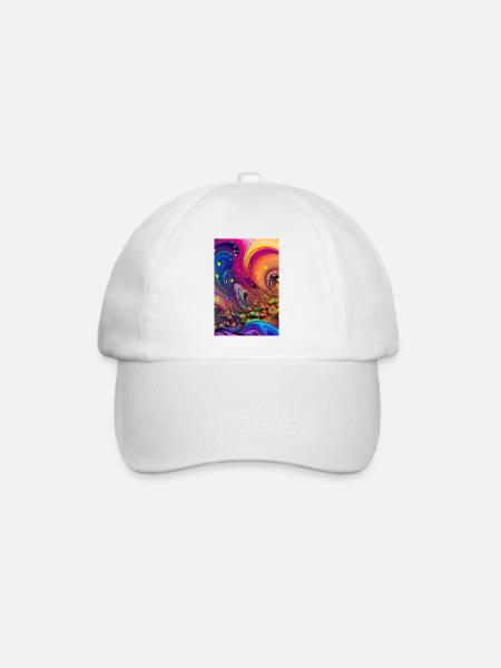 Abstrakte Kunst - Baseballkappe - Weiß/Weiß
