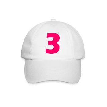 3 - Baseballkappe - Weiß/Weiß - Vorne